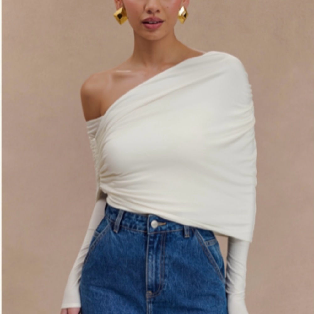 Corinna modal one shoulder top
